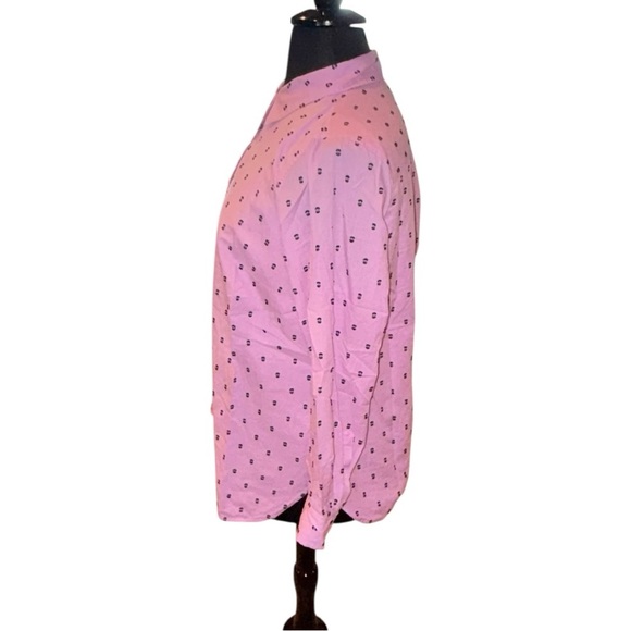 TALBOTS CLIP DOT COLLARED POPOVER - VIBRANT FLORAL 1X Purple/Navy Dots - Picture 2 of 13